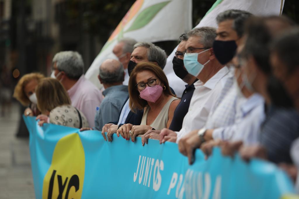 La asociación Juntos por Granada es la promotora de esta concentración, convocada ante la grave crisis municipal que se está produciendo en la ciudad