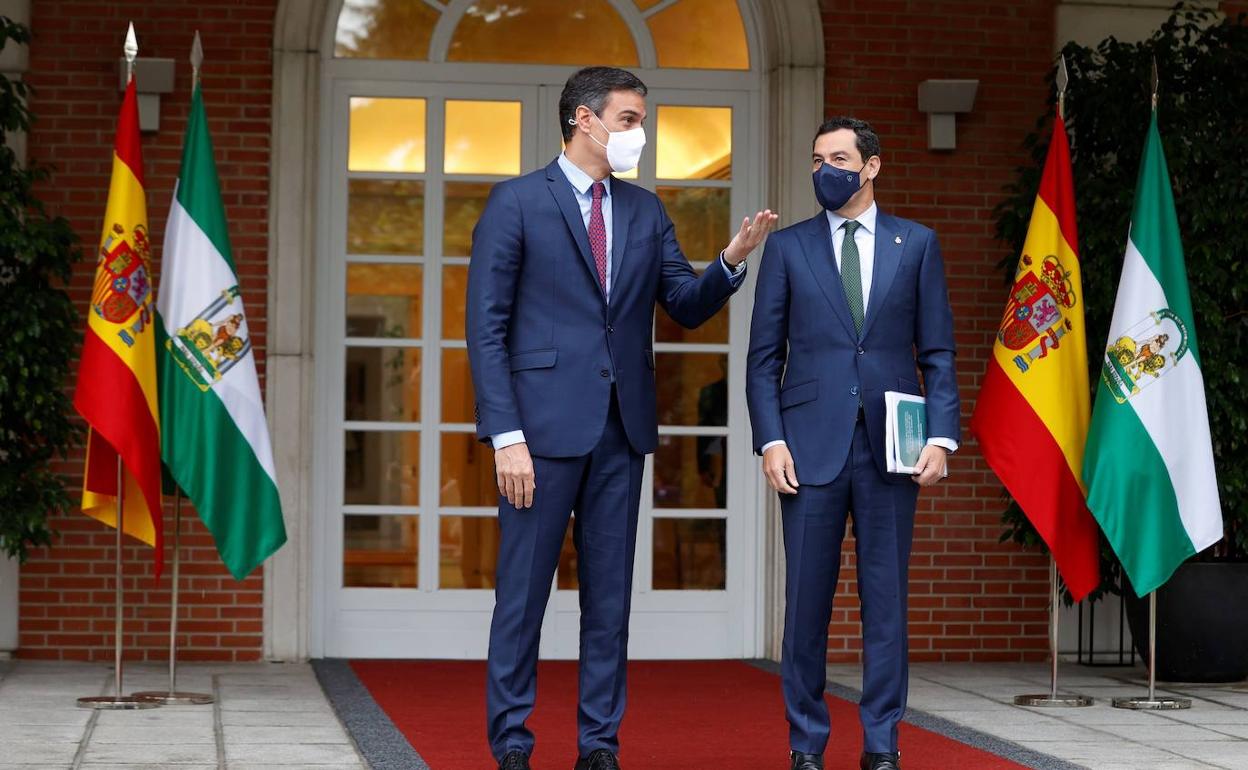 Reunión entre Juanma Moreno y Pedro Sánchez.