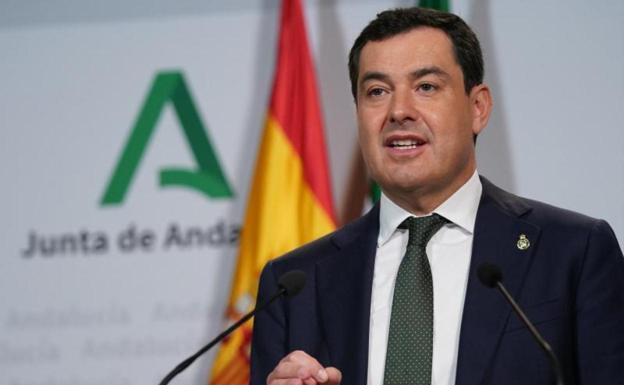 El presidente de la Junta de Andalucía, Juanma Moreno.