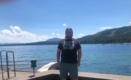 Carlos Barbero en el Lago Tahoe