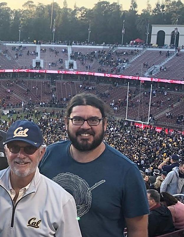 Carlos, en el estadio de Stanford el día que perdió contra Berkley en el «Big Game»
