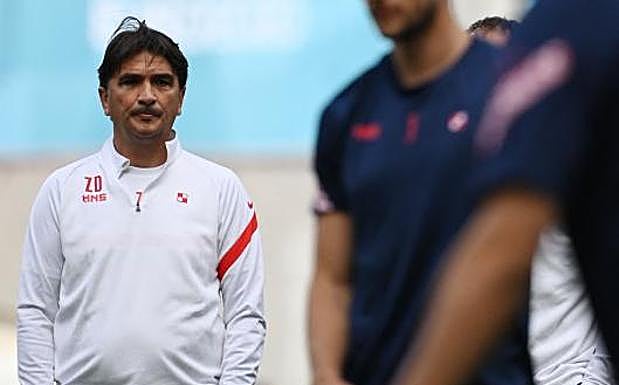 Dalic, durante el entrenamiento de Croacia en el Parken Stadium de Copenhage