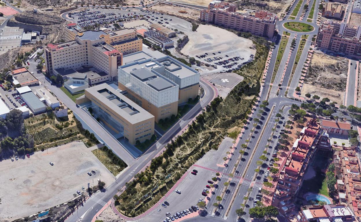 Vista aérea del hospital de Torrecárdenas.