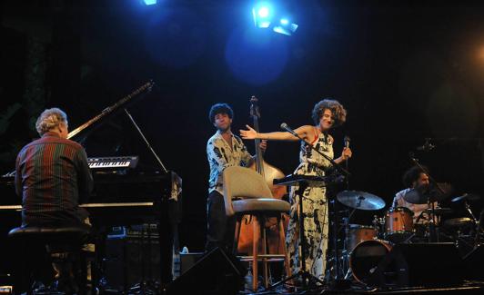La cantante franco dominicana en un momento del concierto.