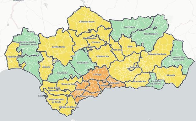 Consulta el nivel de alerta y las restricciones de cada municipio de Andalucía durante la próxima semana