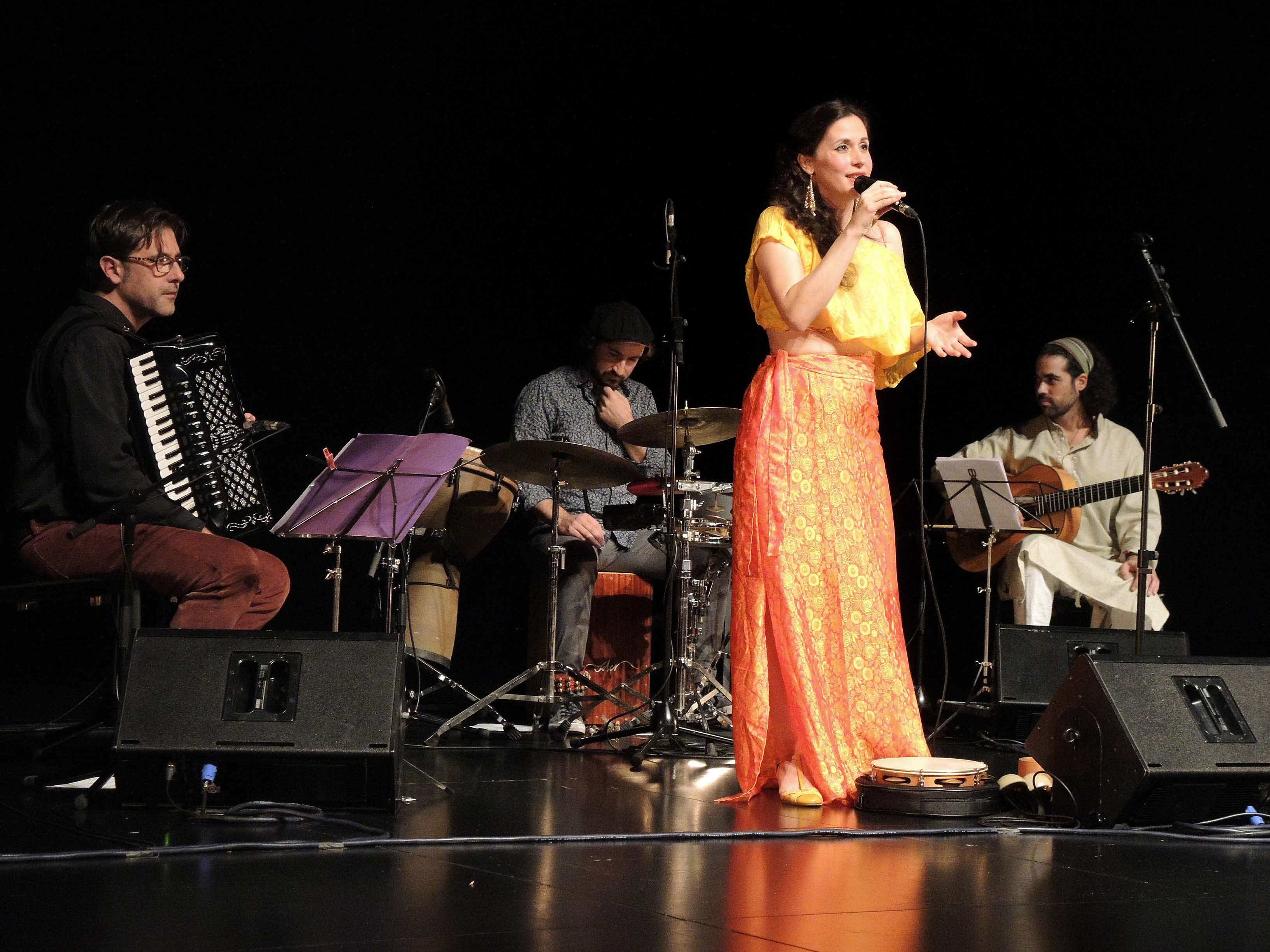 Lara Bello, en el miso recinto donde actuará este jueves.