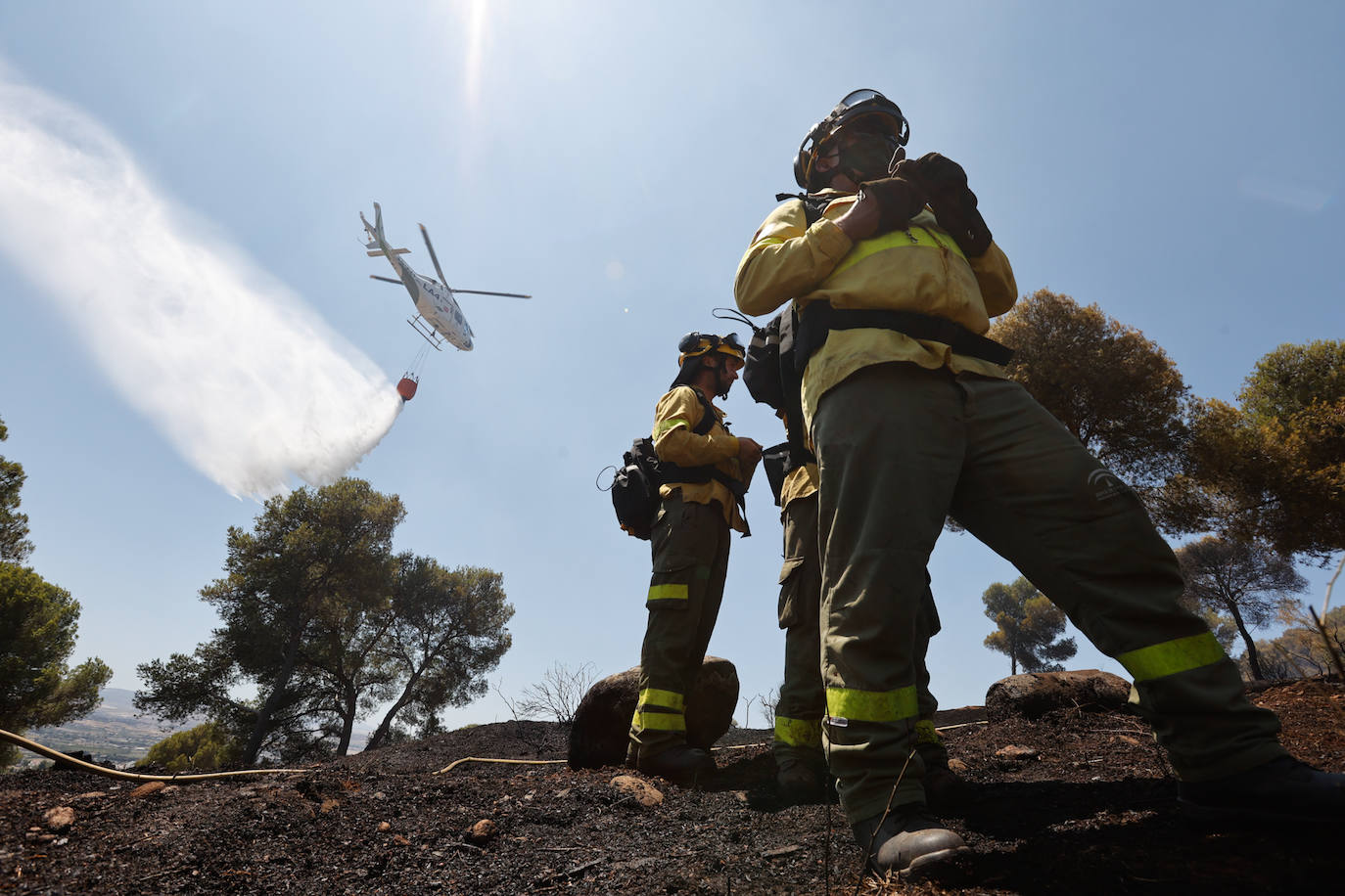 Las imágenes del incendio declarado este sábado en el popular enclave de la ciudad granadina