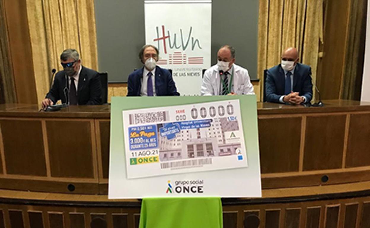 La ONCE dedica su cupón del 11 de agosto al Hospital Virgen de las Nieves de Granada