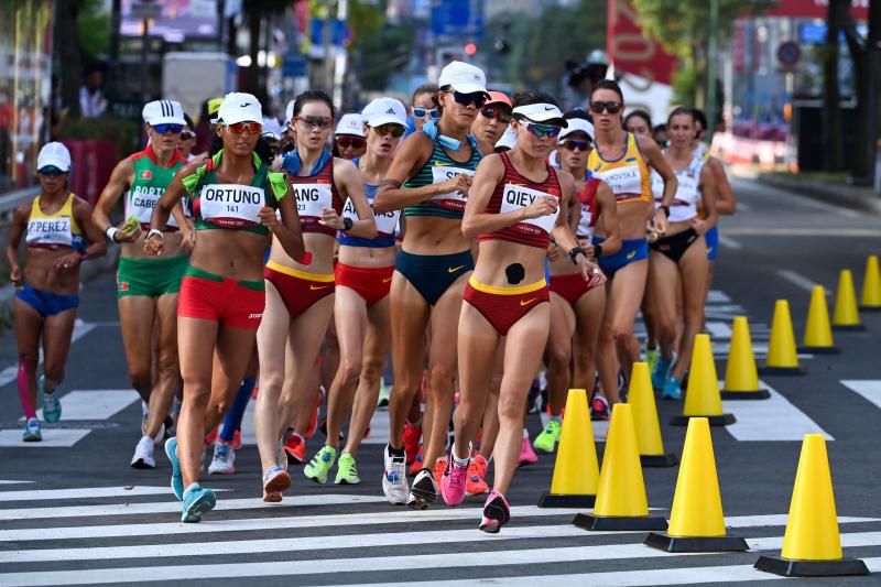 La granadina compitiendo en la prueba de los 20 kilómetros marcha de los Juegos Olímpicos