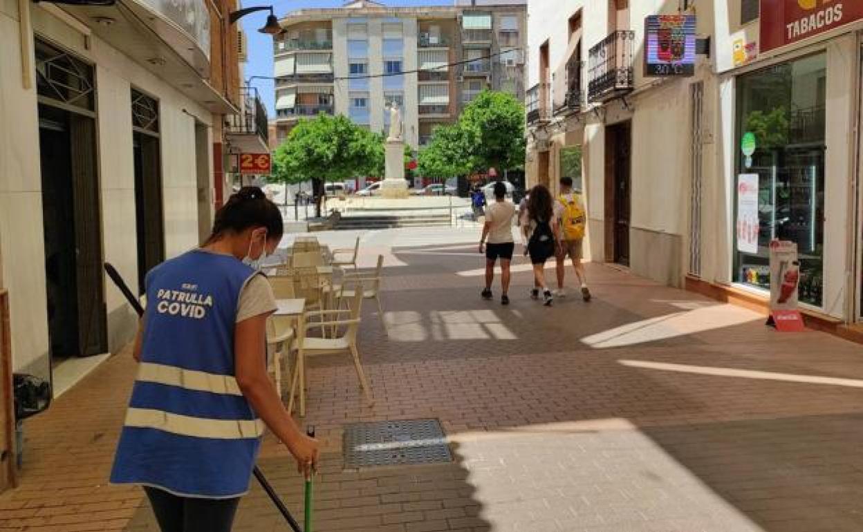 Una de las patrullas covid de Bailén.