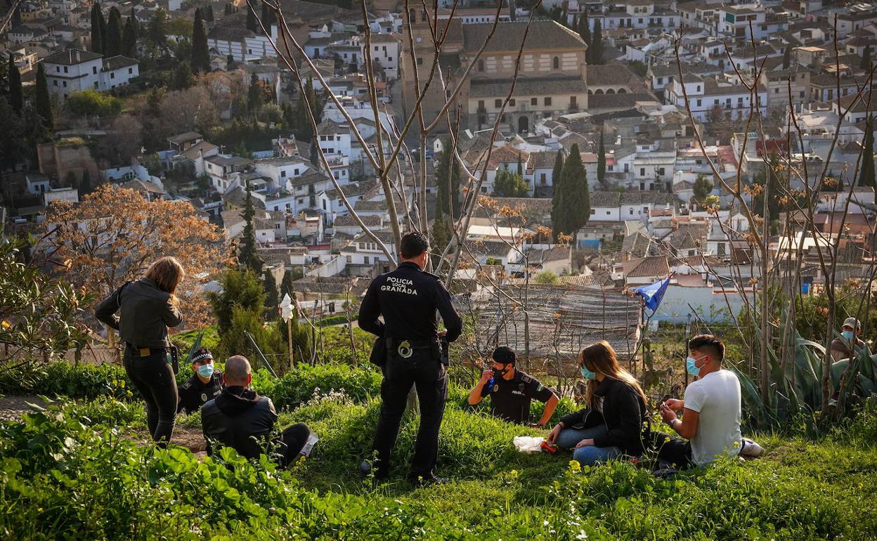 Acuación policial en la zona de San Miguel Alto.