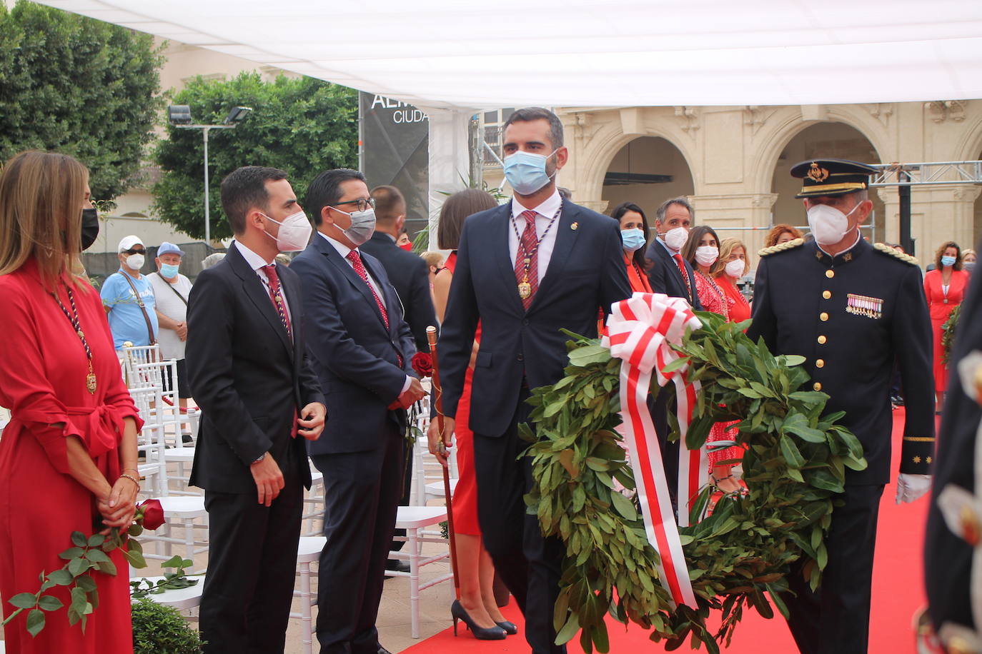 Homaneje a los Mártires de la Libertad en la Plaza Vieja esta mañana.