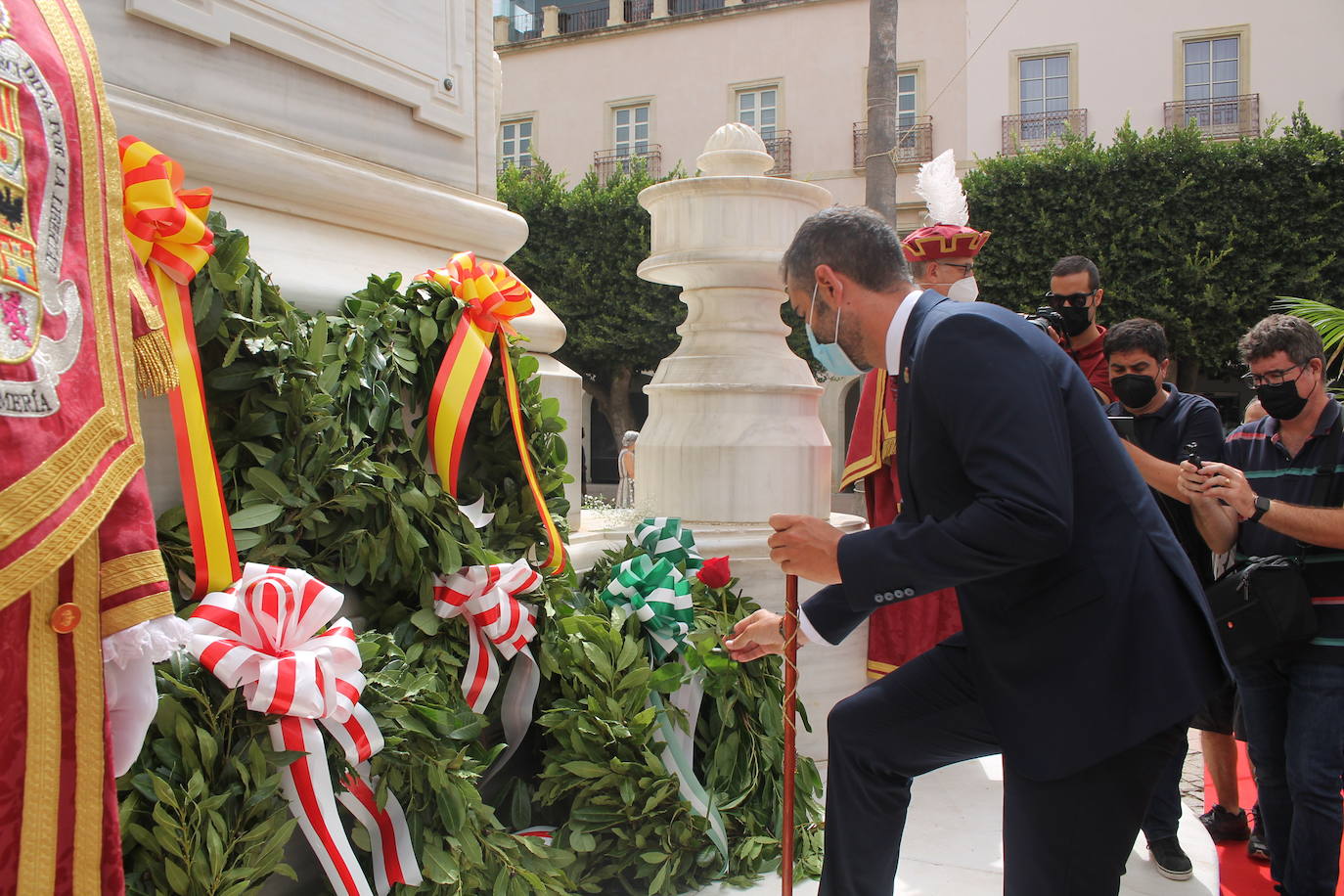 Homaneje a los Mártires de la Libertad en la Plaza Vieja esta mañana.