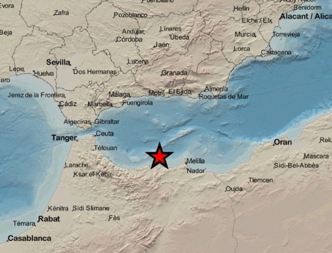 Un terremoto en el mar de Alborán se deja notar en Granada, Almería, Málaga y Jaén