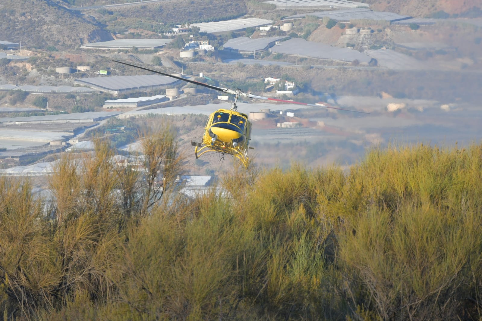 El Infoca ha desplazado a un amplio operativo para la extinción del incendio