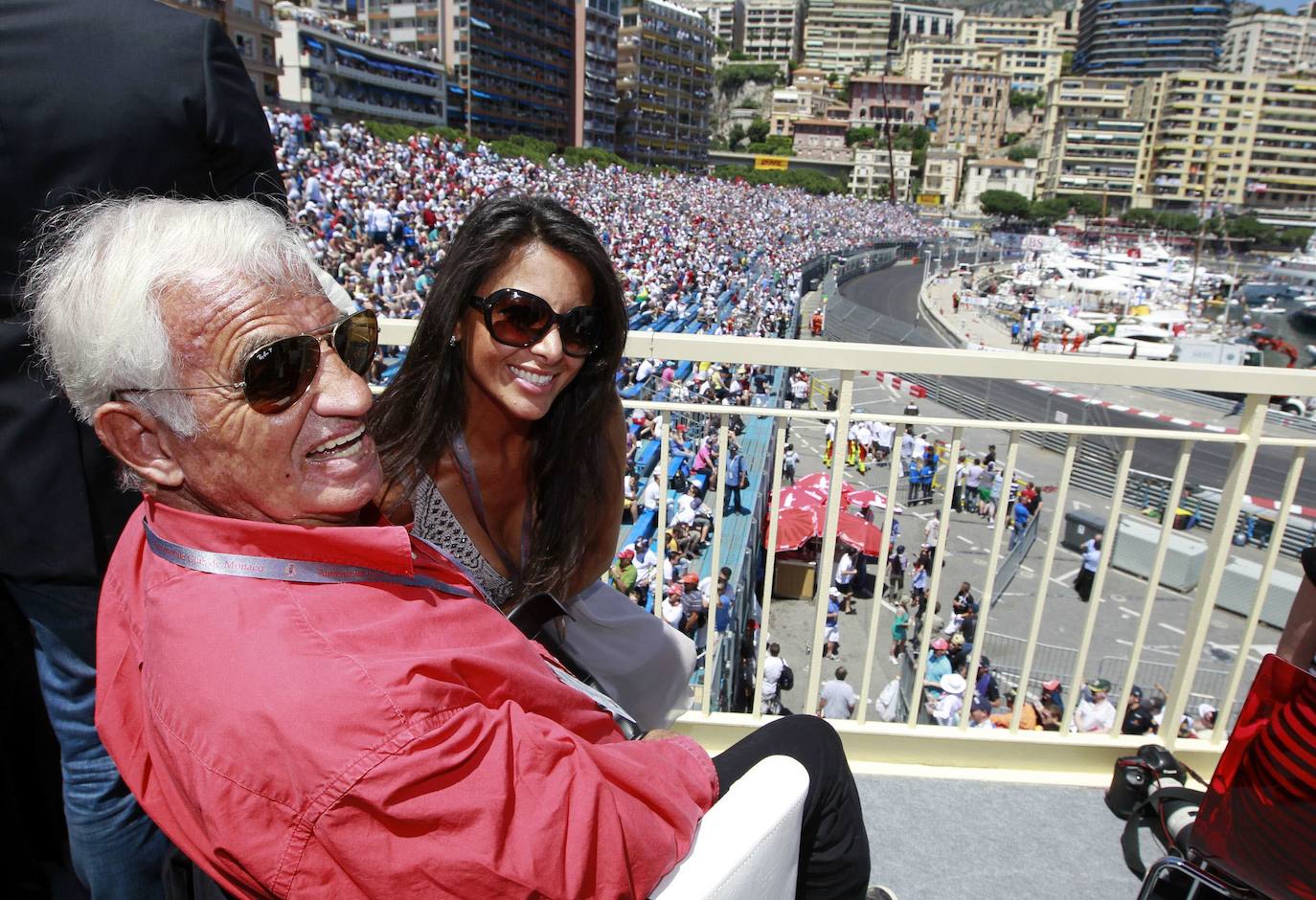 Jean-Paul Belmondo, junto a su pareja Barbara Gandolfi. 