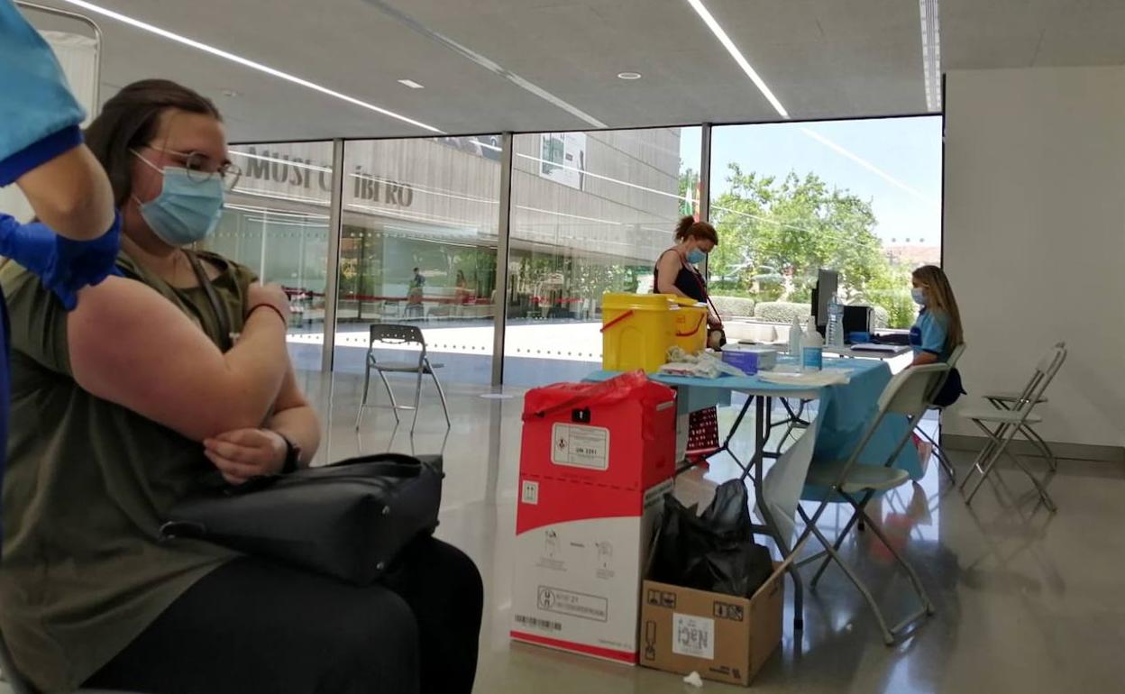 Vacunación en el Museo Íbero, donde el martes hubo una jornada intensiva de vacunación. 