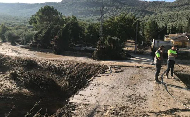 Montefrío e Íllora hacen recuento de los «cuantiosos» daños tras la intensa tromba de agua