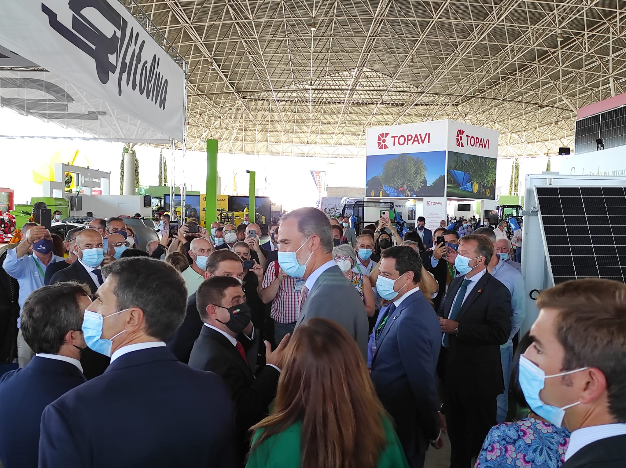 Primer día de Expoliva, marcado por la visita del Rey