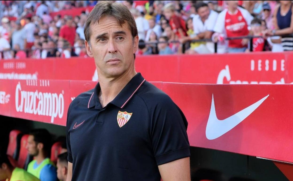 Julen Lopetegui dirige a su equipo en un partido anterior. 