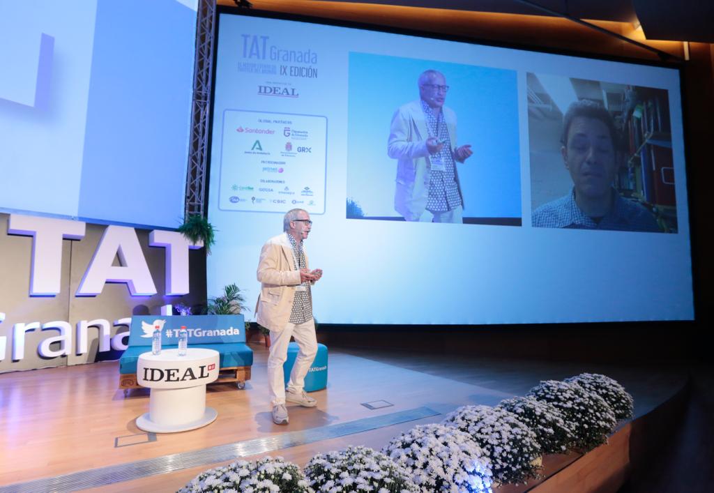 Joan Carles March charla con José Luis Jiménez, profesor de la Universidad de Colorado.