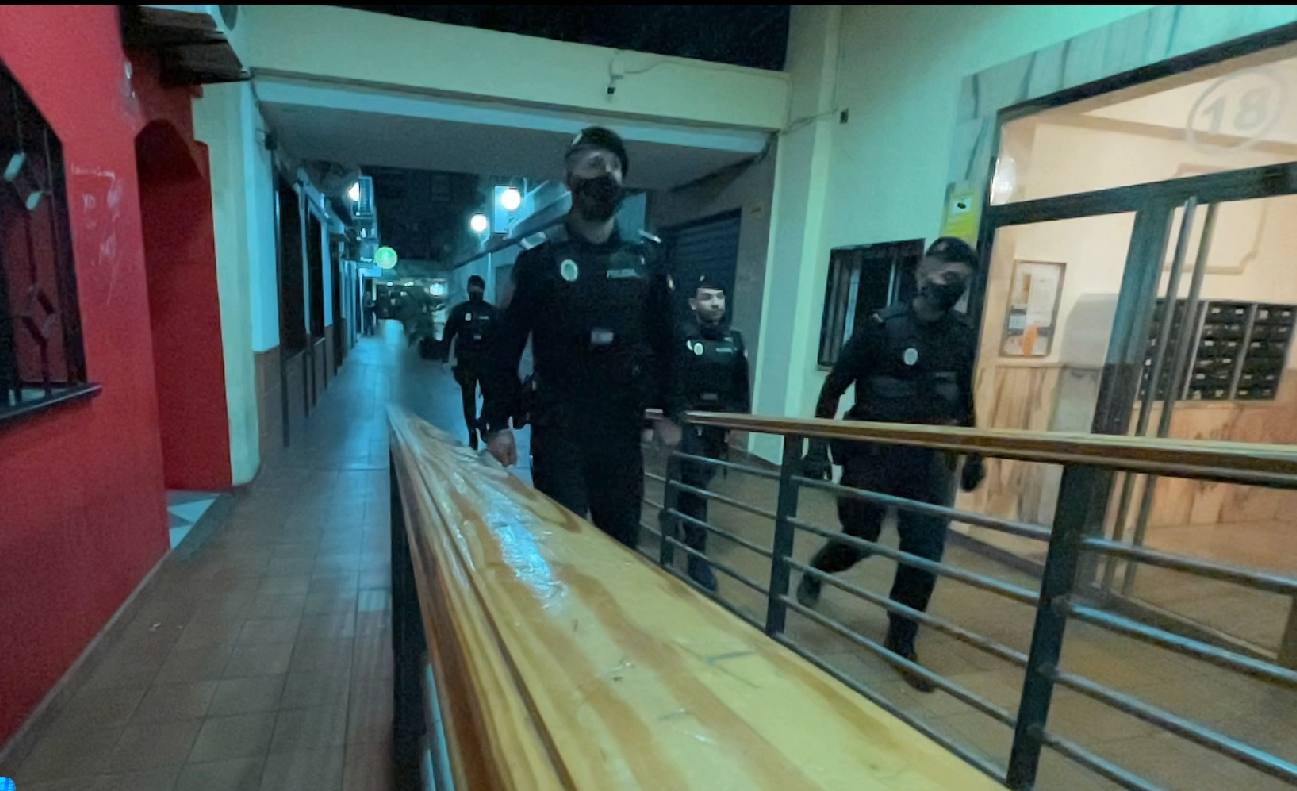 Redada de la Policía Local este pasado sábado por la noche.