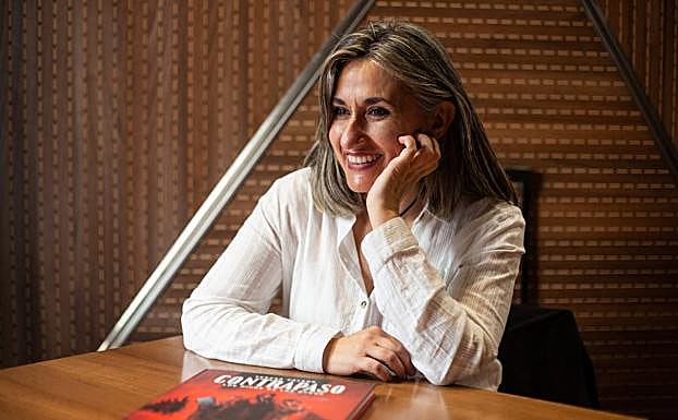 Teresa Valero, durante la entrevista. 