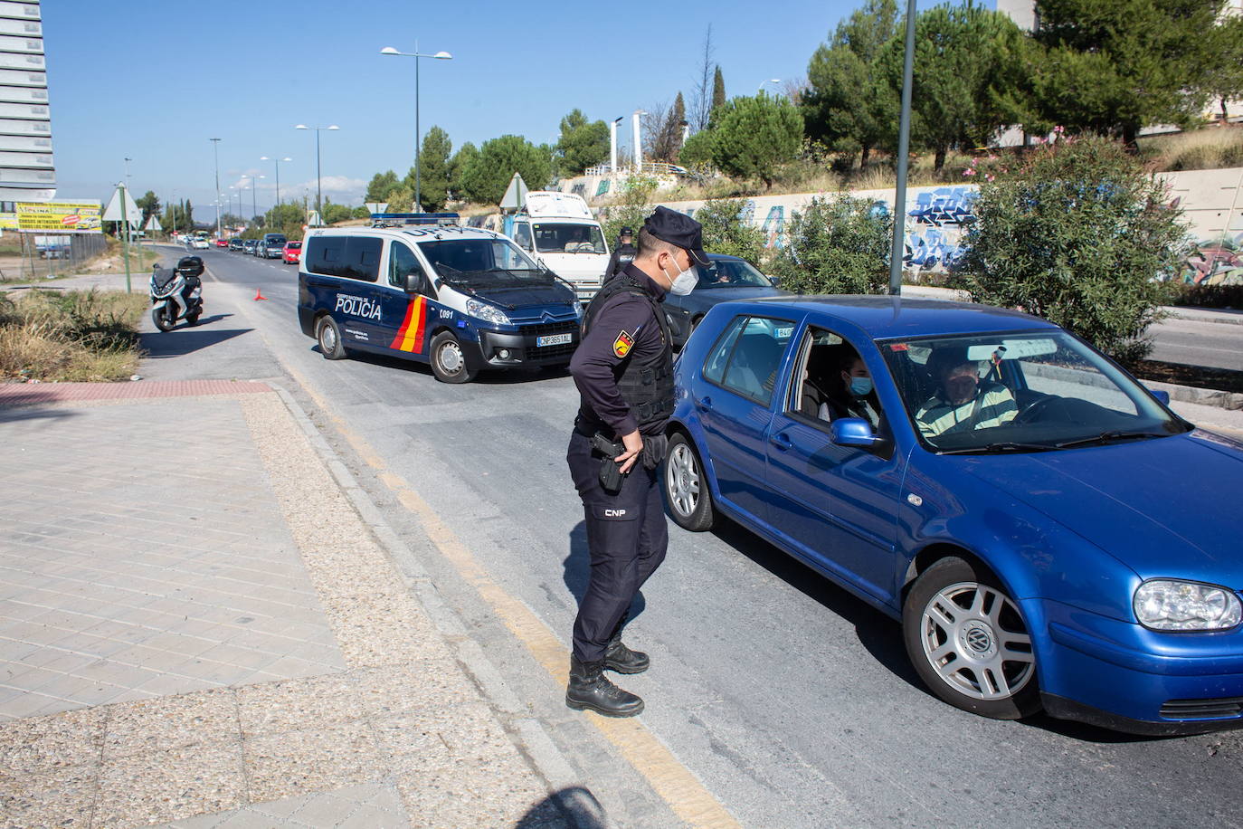 Un agente de la Policía Nacional durante un servicio.