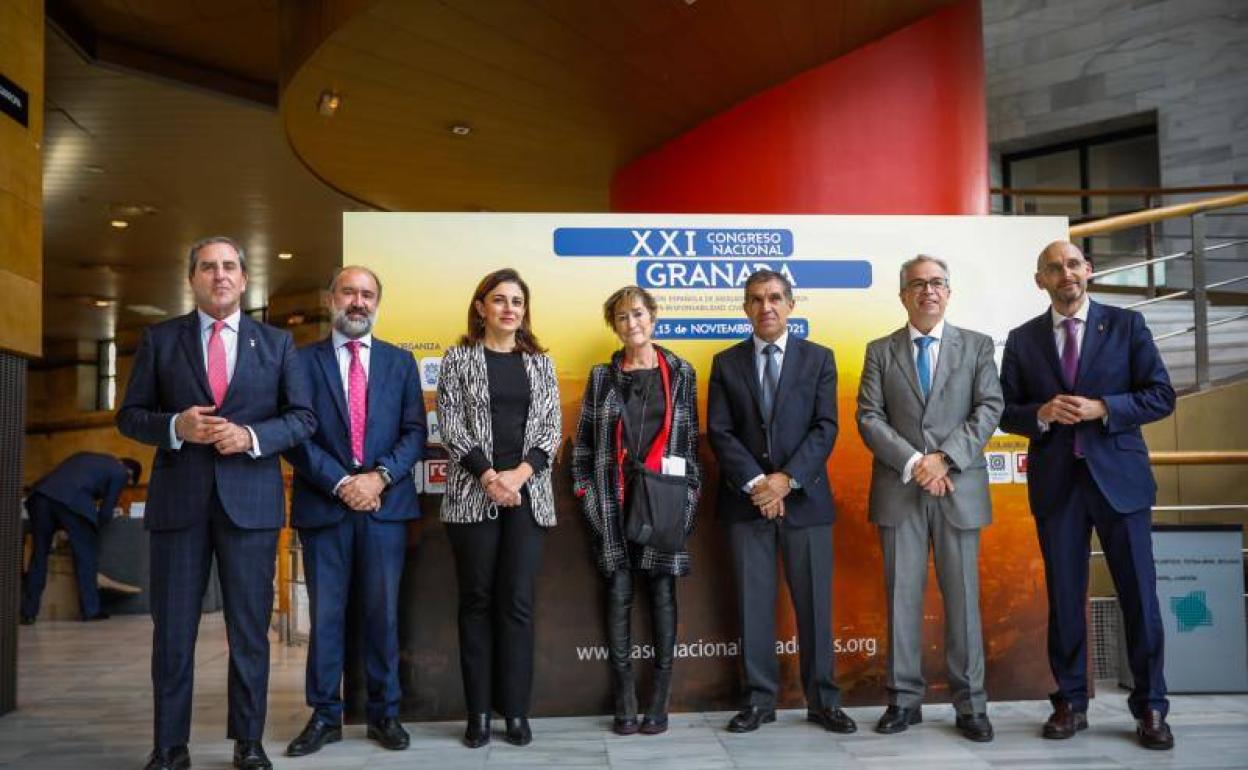 Representantes institucionales, ayer en la inauguración en el Palacio de Congresos. 