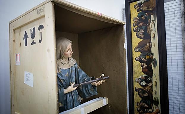 La obra está guardada en uno de los almacenes del Museo de Bellas Artes. 