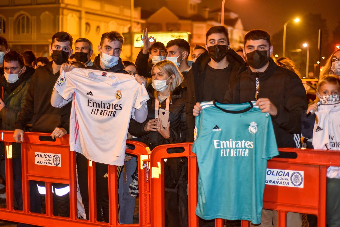 Llegada del Real Madrid a Granada para su partido de este domingo