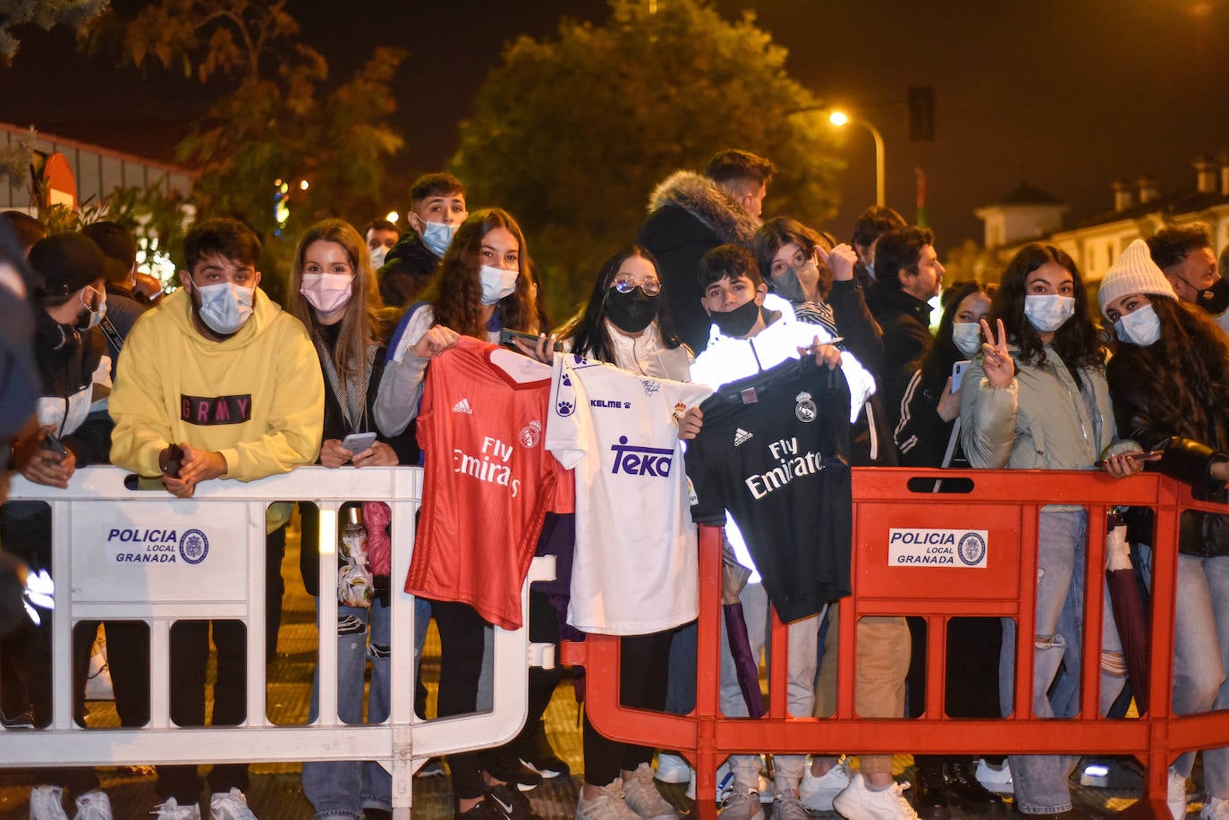 Llegada del Real Madrid a Granada para su partido de este domingo