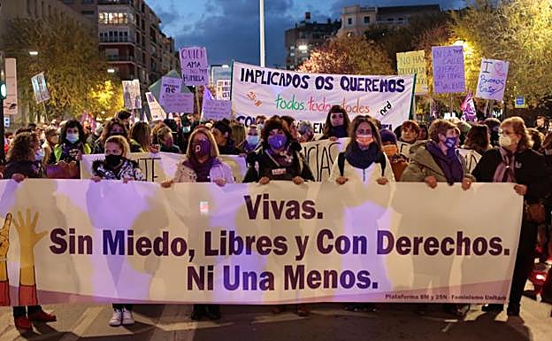 La cabeza de la manifestación.