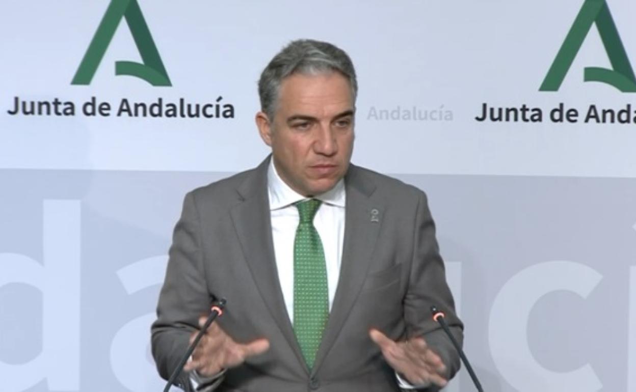 El consejero de la Presidencia, Elías Bendodo. 