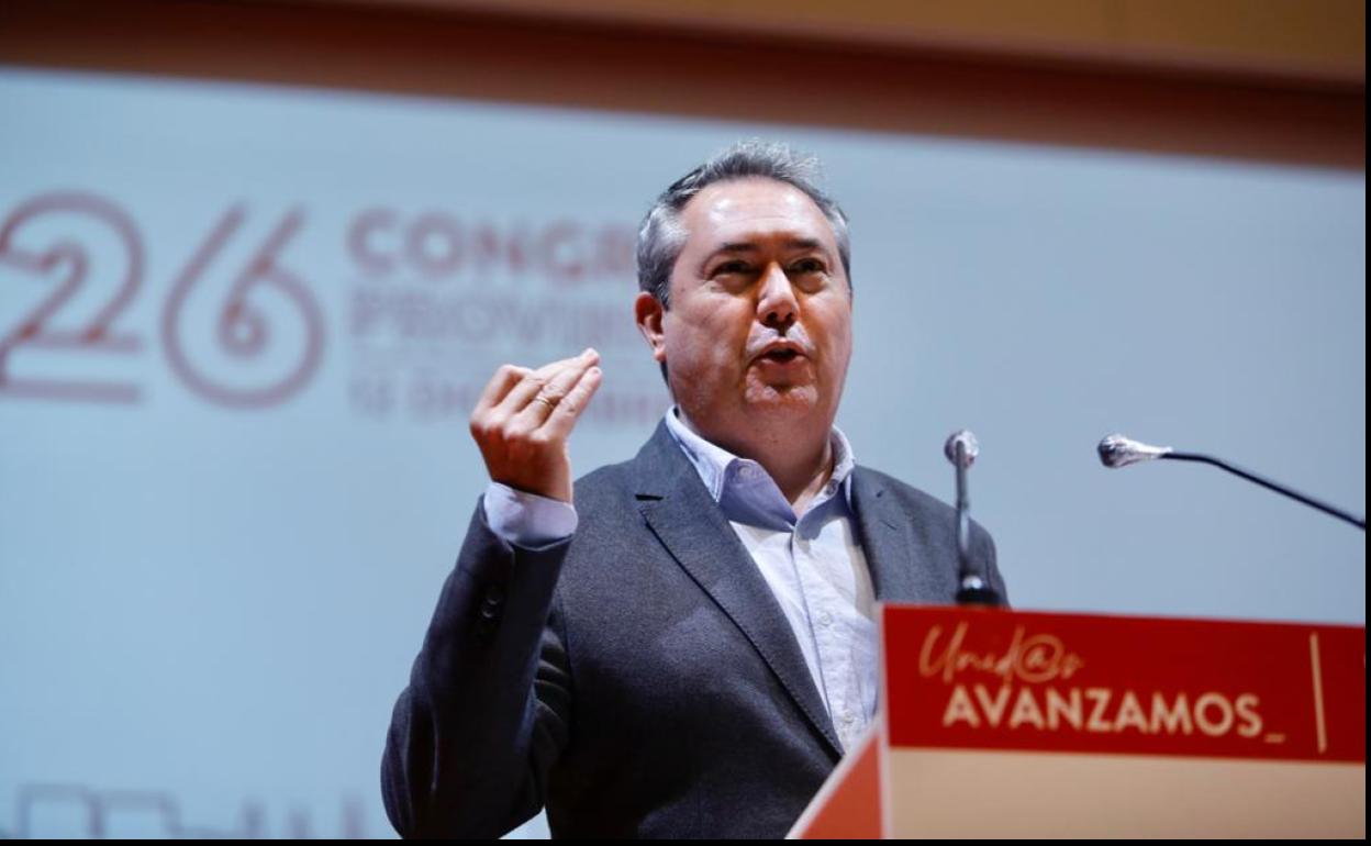 Juan Espadas en el congreso de hoy.