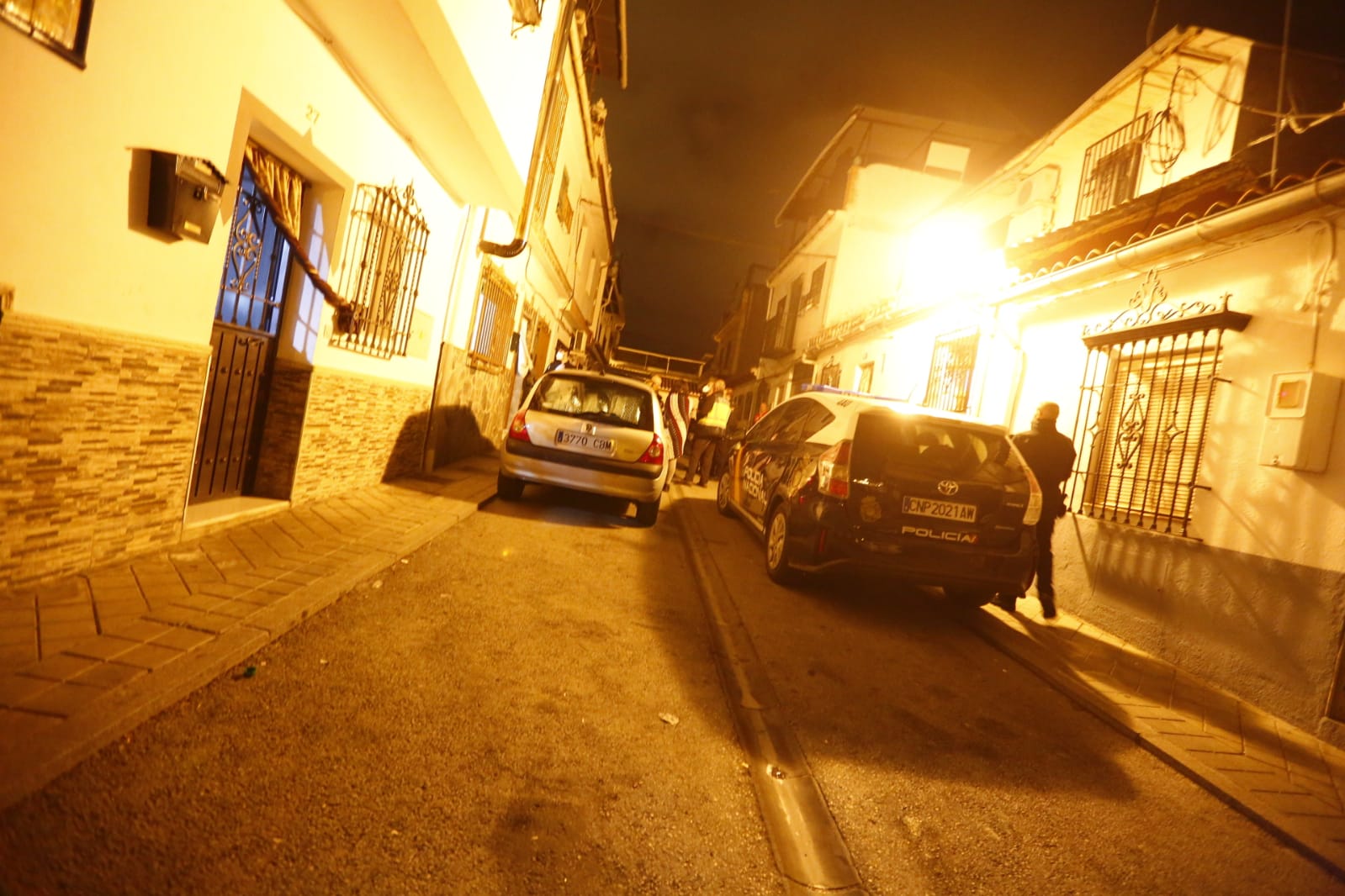 La calle de la vivienda de Haza Grande en la que ocurrió el suceso.