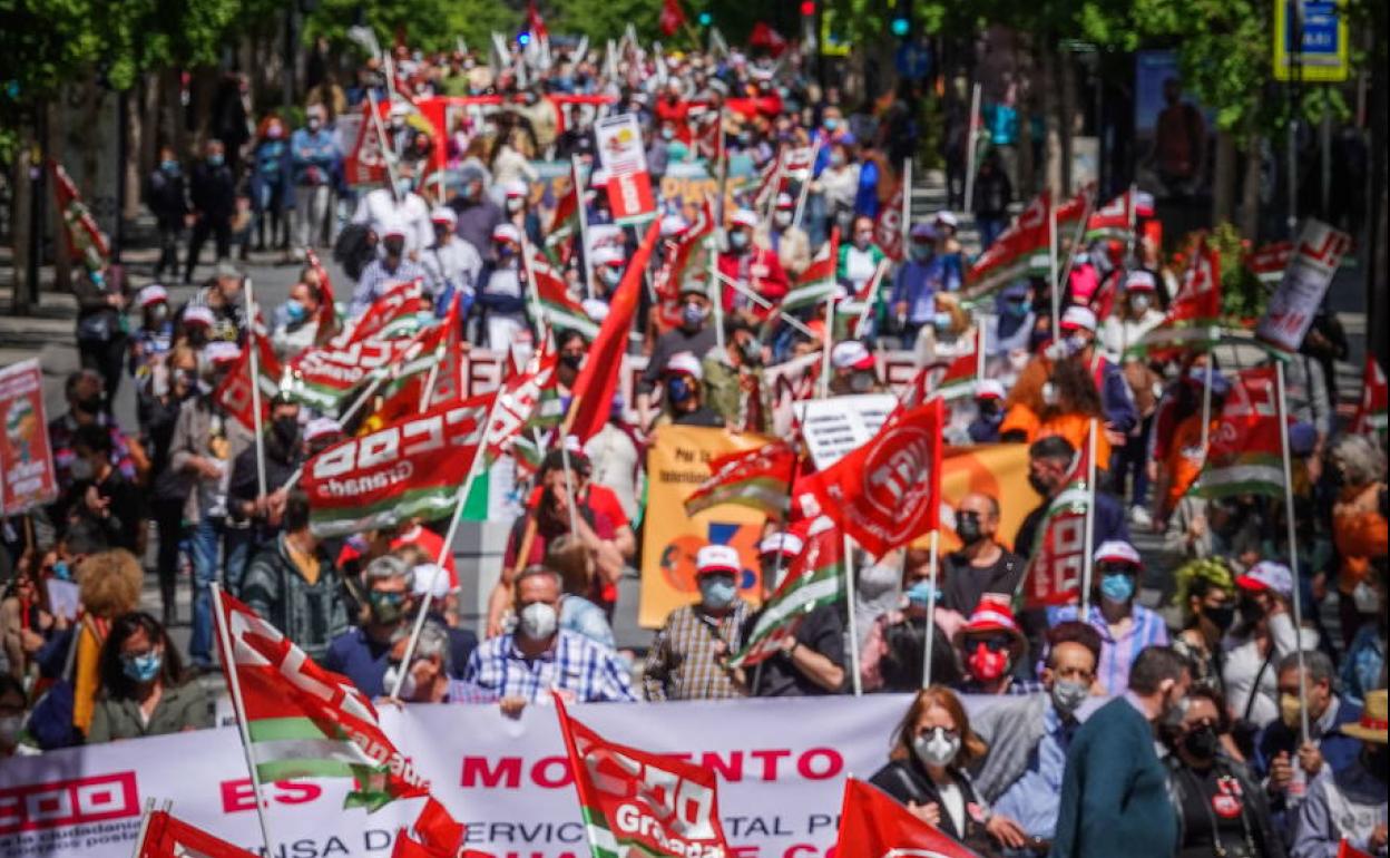 Una imagen de archivo de una protesta sindical. 