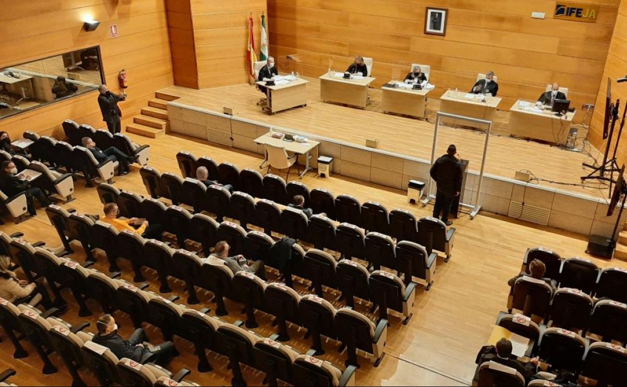 La Sala Guadalquivir del Palacio de Ferias y Congresos de la capital se convirtió en una sala de vistas por la covid en el mes de febrero. 