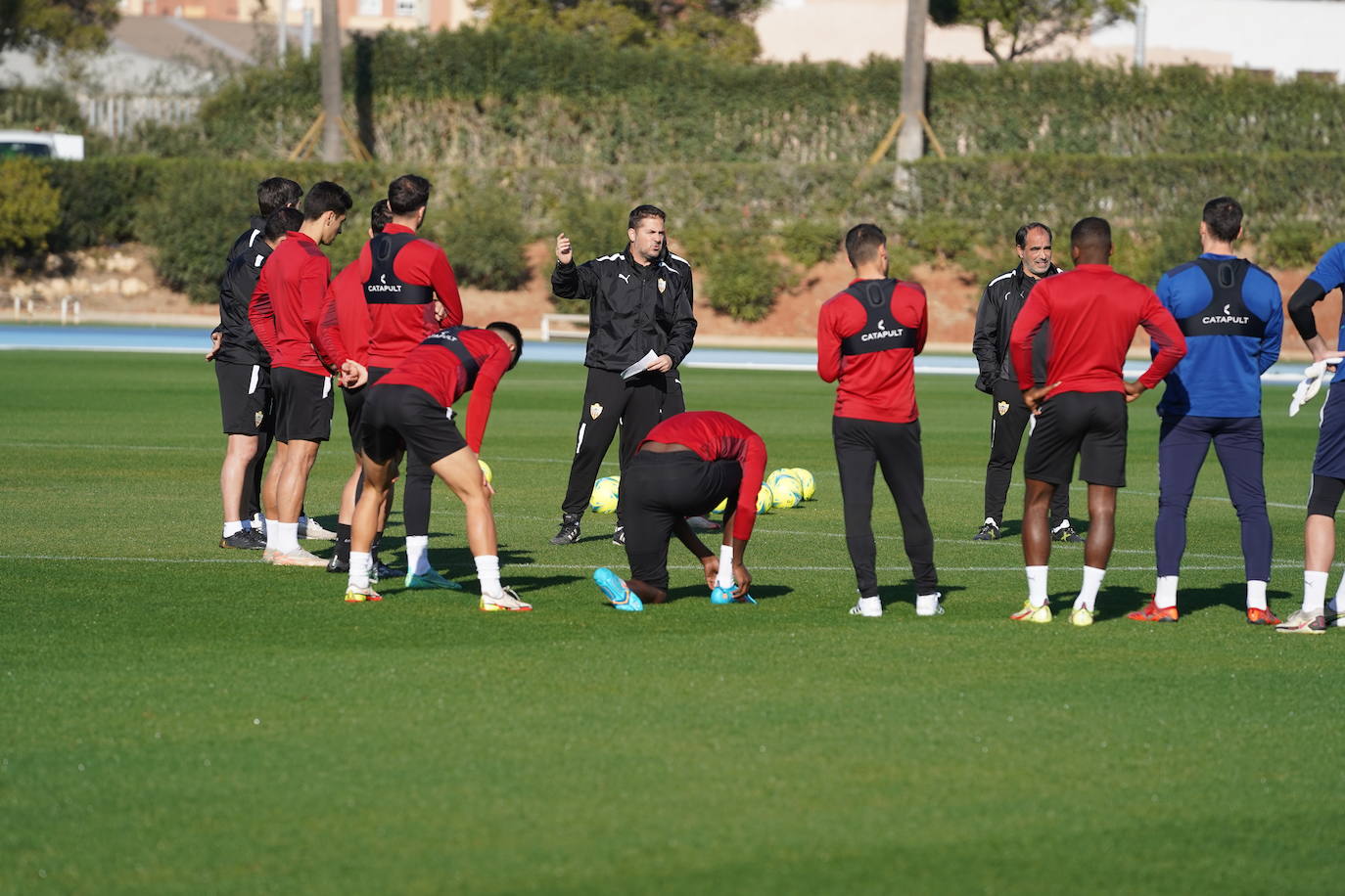 Momento del entrenamiento de la UD Almería.