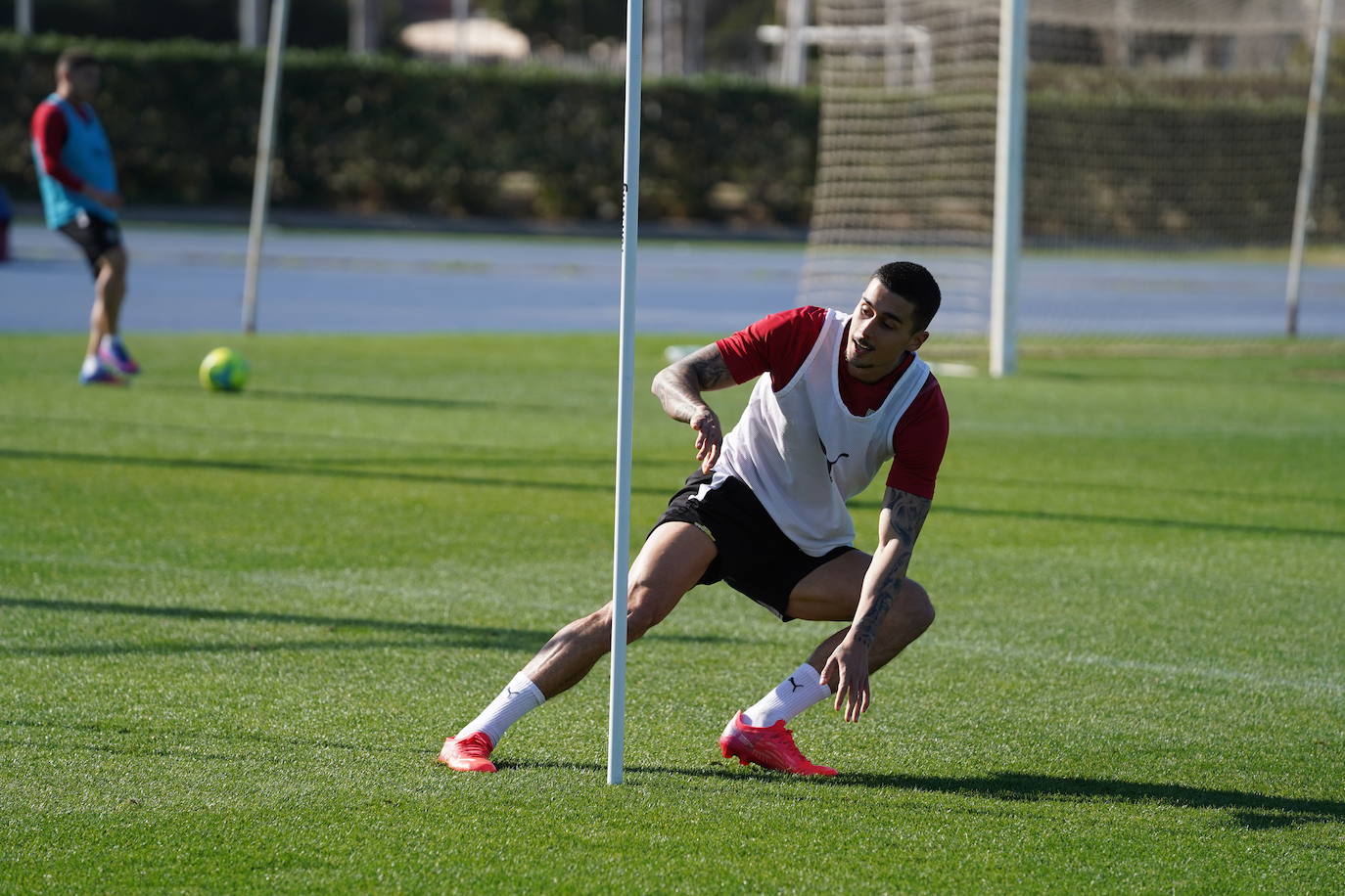 Momento del entrenamiento de la UD Almería.