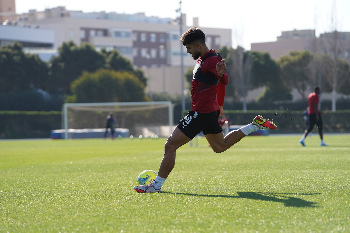 Momento del entrenamiento de la UD Almería.