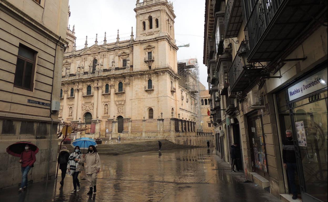 Parte de las zonas que se van a intervenir entorno a la Catedral, la joya de Vandelvira. 