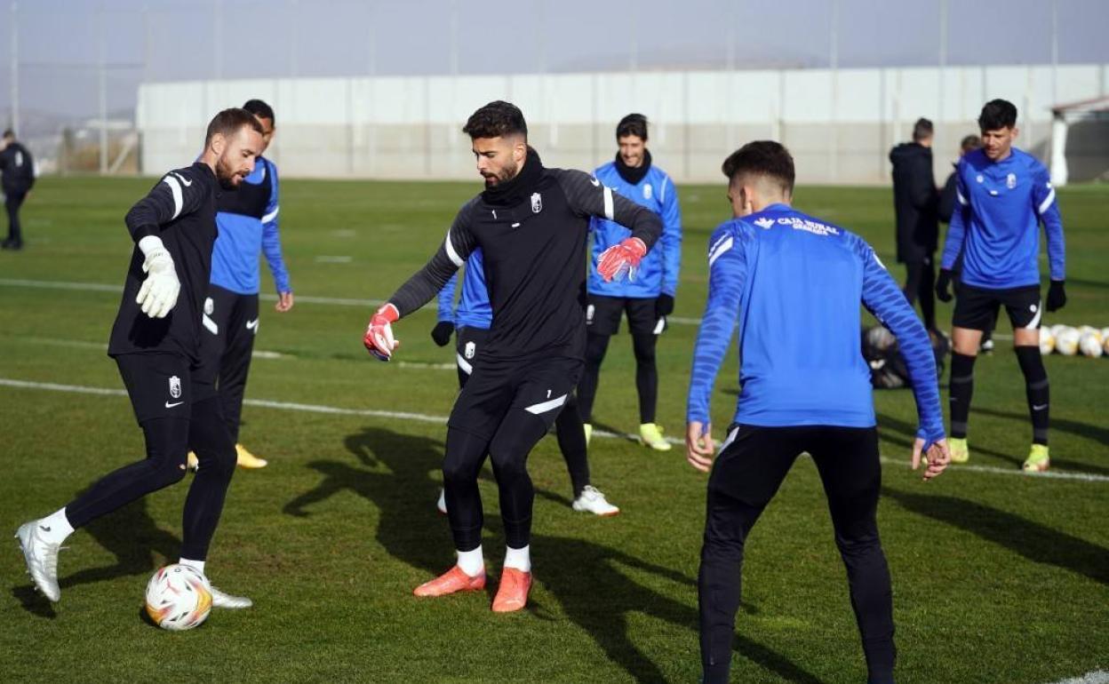 Un entrenamiento del equipo. 
