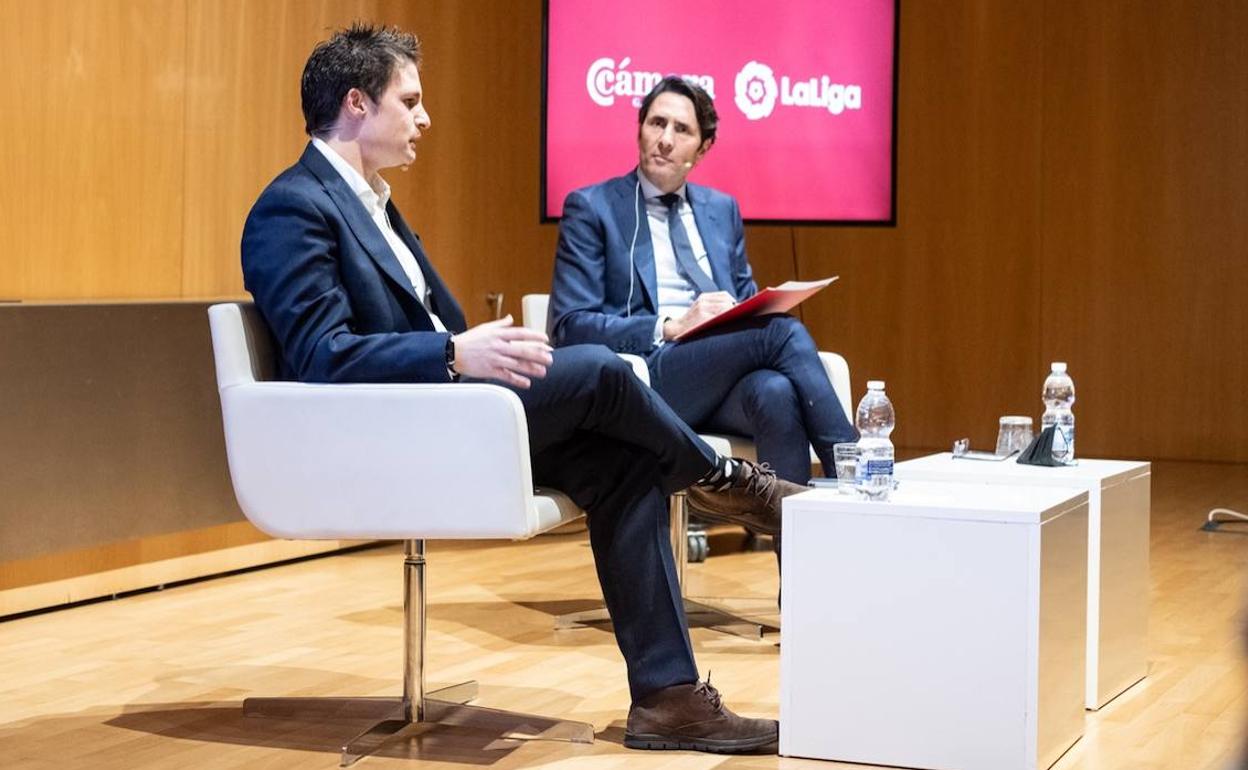 Óscar Mayo e Ignacio Cuerva durante la charla. 