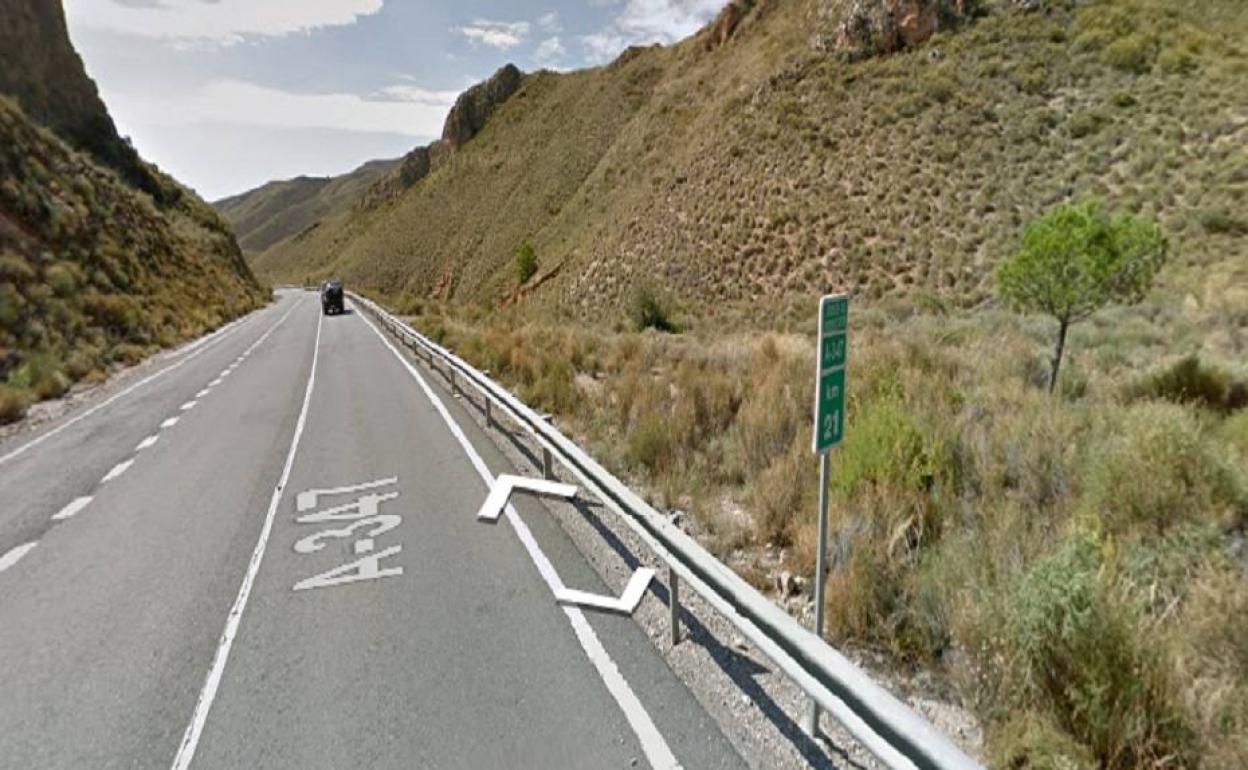 Carretera en la que se ha producido el accidente mortal. 