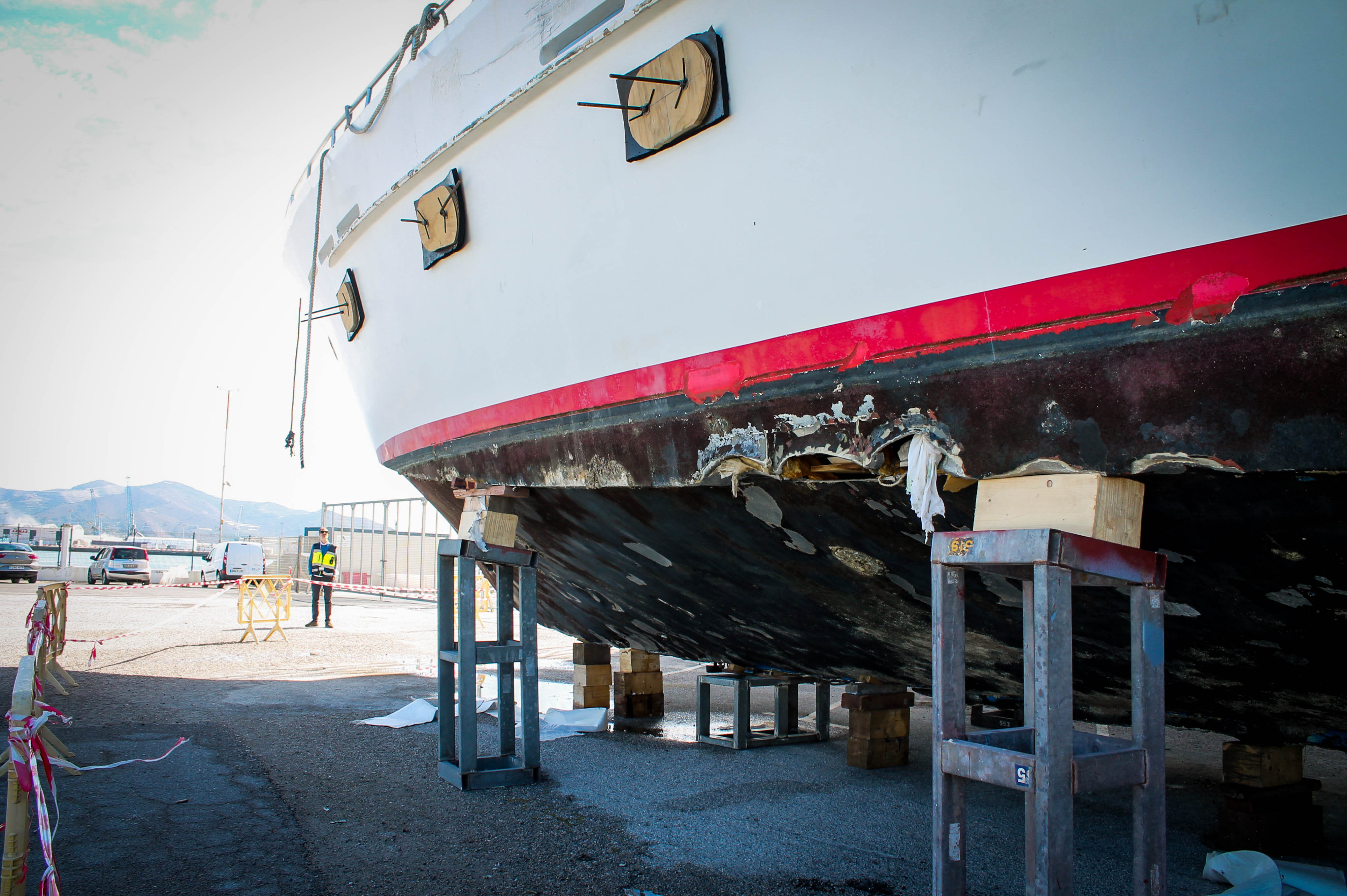 Las entrañas del yate de Carchuna