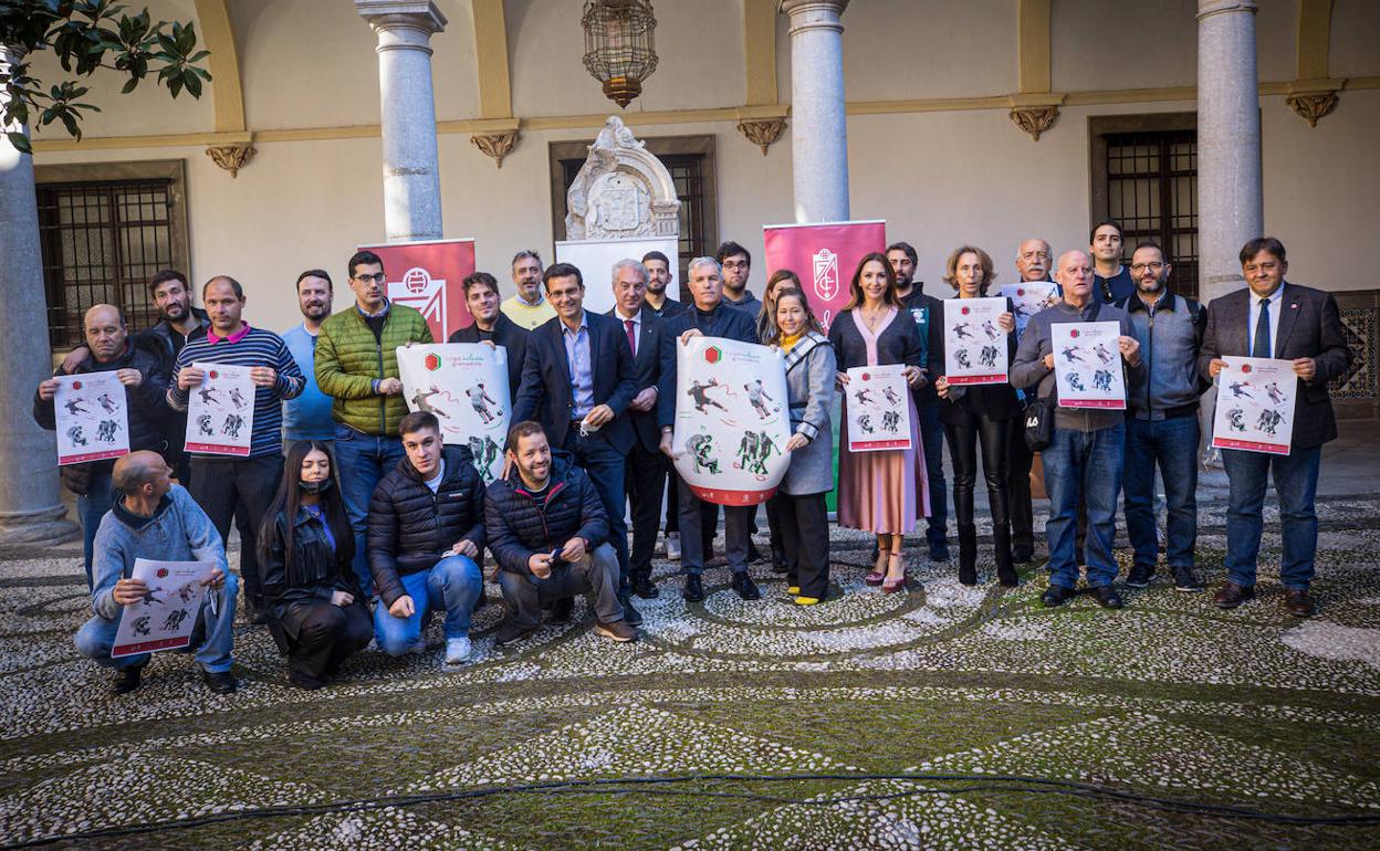 Presentación de la I Liga inclusiva granadina de fútbol-7 en la Plaza del Carmen. 