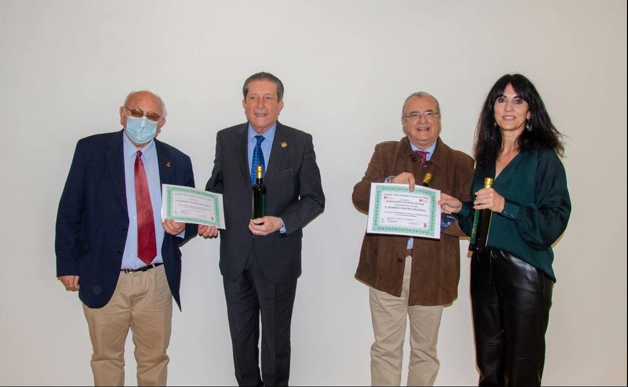 Domingo Bonillo, Federico Mayor Zaragoza, Antonio Mayoralas y Ana Dolores Barrero. 