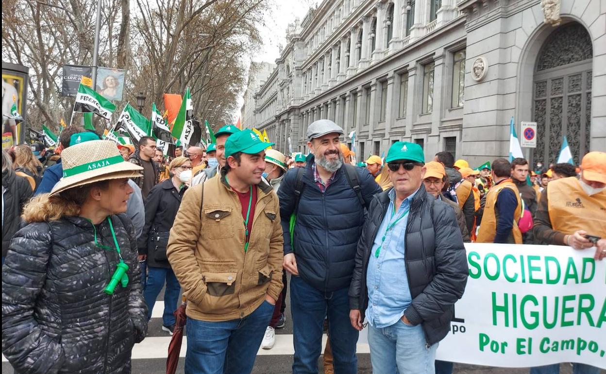 Agricultores granadinos en la manifestación de Madrid. 
