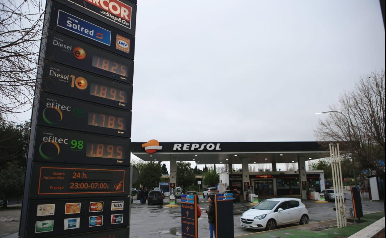 Estación de servicio de Repsol este viernes